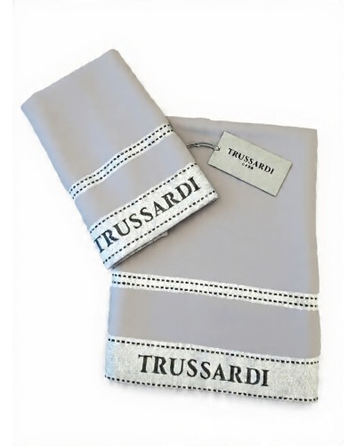 Coppia Asciugamani Trussardi Ribbon Spugna | Anastasishop
