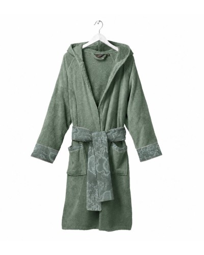 Accappatoio Geo Tartan Green ! Alviero Martini Spugna Puro Cotone