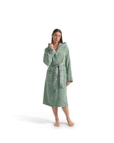 Accappatoio Geo Tartan Green ! Alviero Martini Spugna Puro Cotone