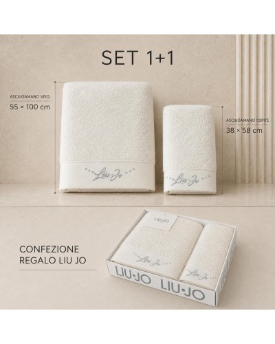 Coppia Asciugamani Liu Jo Happy in Spugna | Anastasishop