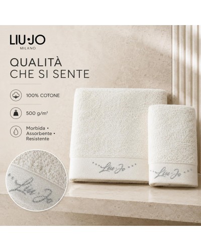 Coppia Asciugamani Liu Jo Happy in Spugna | Anastasishop