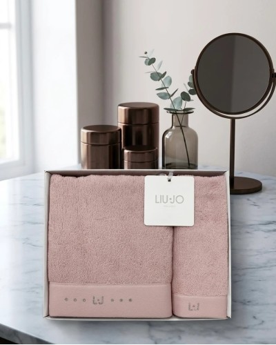 Coppia Asciugamani Liu Jo Lurex Viso Bidet Cotone | Anastasi