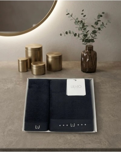 Coppia Asciugamani Liu Jo Lurex Viso Bidet Cotone | Anastasi