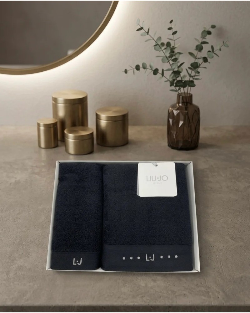 Coppia Asciugamani Liu Jo Lurex Viso Bidet Cotone | Anastasi