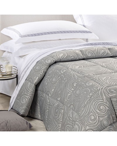 Trapunta Matrimoniale Raso Jacquard Silver Barocco | Anastasishop