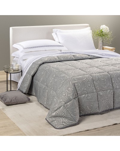 Trapunta Matrimoniale Raso Jacquard Silver Barocco | Anastasishop