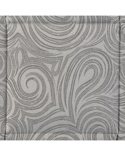 Trapunta Matrimoniale Raso Jacquard Silver Barocco | Anastasishop