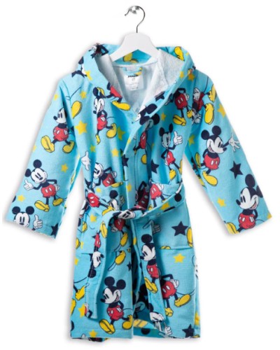 Accappatoio Con Cappuccio In Cotone Mickey Star Disney Bambino Cale...