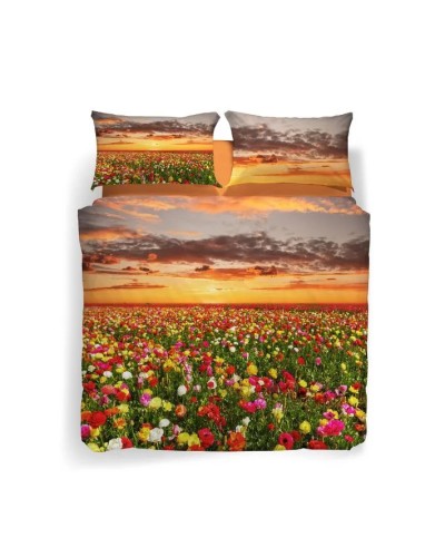 Completo lenzuola copriletto Flowering Fields in Cotone matrimonial...