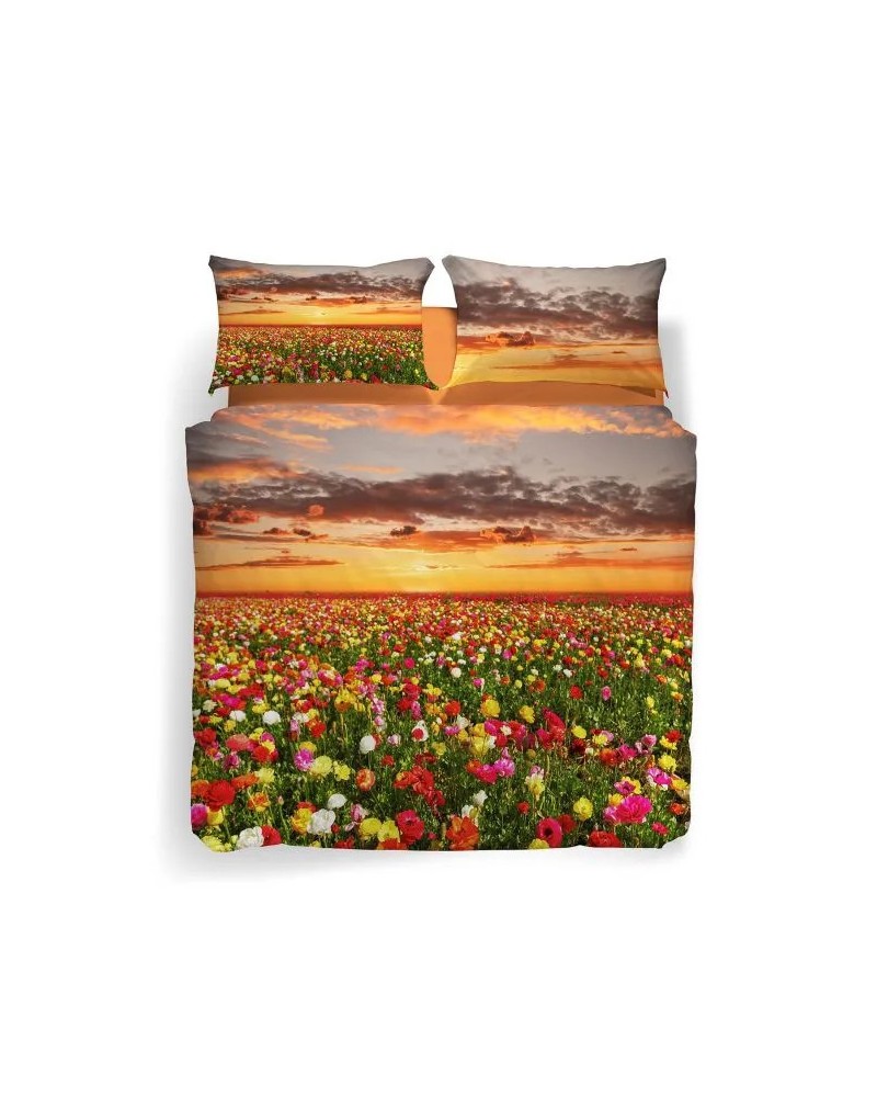 Completo lenzuola copriletto Flowering Fields in Cotone matrimonial...
