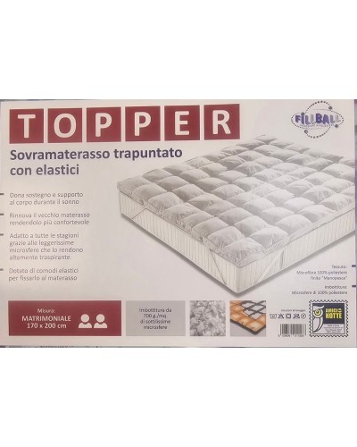 Topper Matrimoniale Soff.im cm.5 sfere microfibra Cm.170x200 for To...