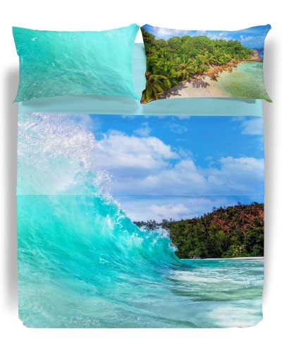 Completo Lenzuola Big Wave by Carmassi in Cotone Caleffi - Stile Ri...