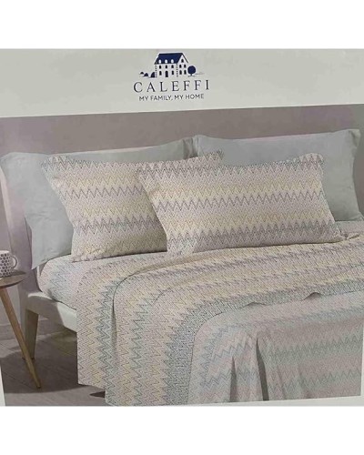 Completo Lenzuola Caleffi In Cotone Fantasia Elliot - Comfort e Sti...