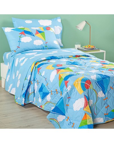 Copriletto Trapuntato In Cotone Aquiloni Caleffi Kids for Coprilett...