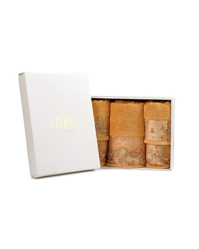 Set Asciugamani 5 Pezzi Geo Classic Alviero Martini in cotone- 100%