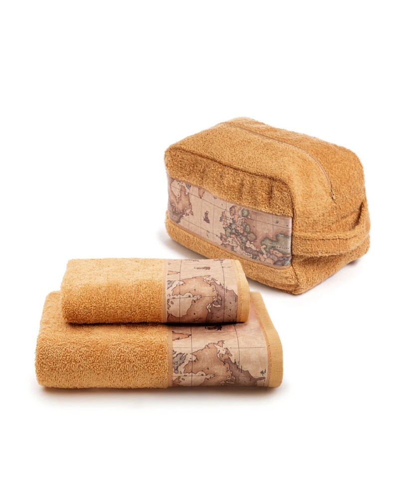 Asciugamano 1A Classe Geo + Pochette - Set Bagno Lusso