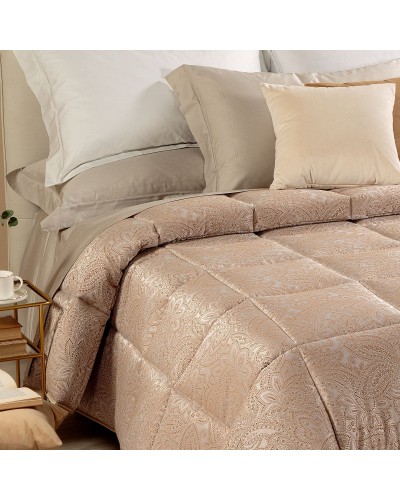 Trapunta Damascata Dorata ! Caleffi In Raso Jacquard Matrimoniale Dreaming