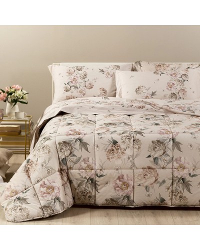 Trapunta Peonia Queen Caleffi Cotone Matrimoniale