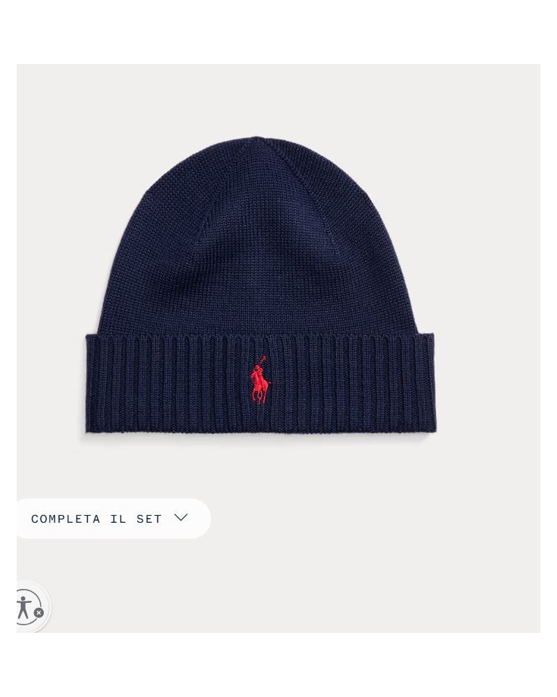 Berretto Ralph Lauren Polo Cotone Cavallino