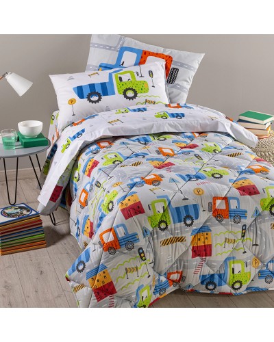 Trapunta Cotone Caleffi Kids - Design City Car Singolo