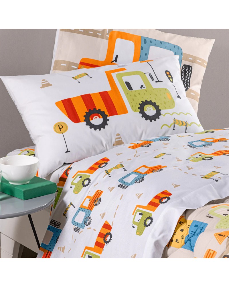 Lenzuola City Car Caleffi Kids Cotone