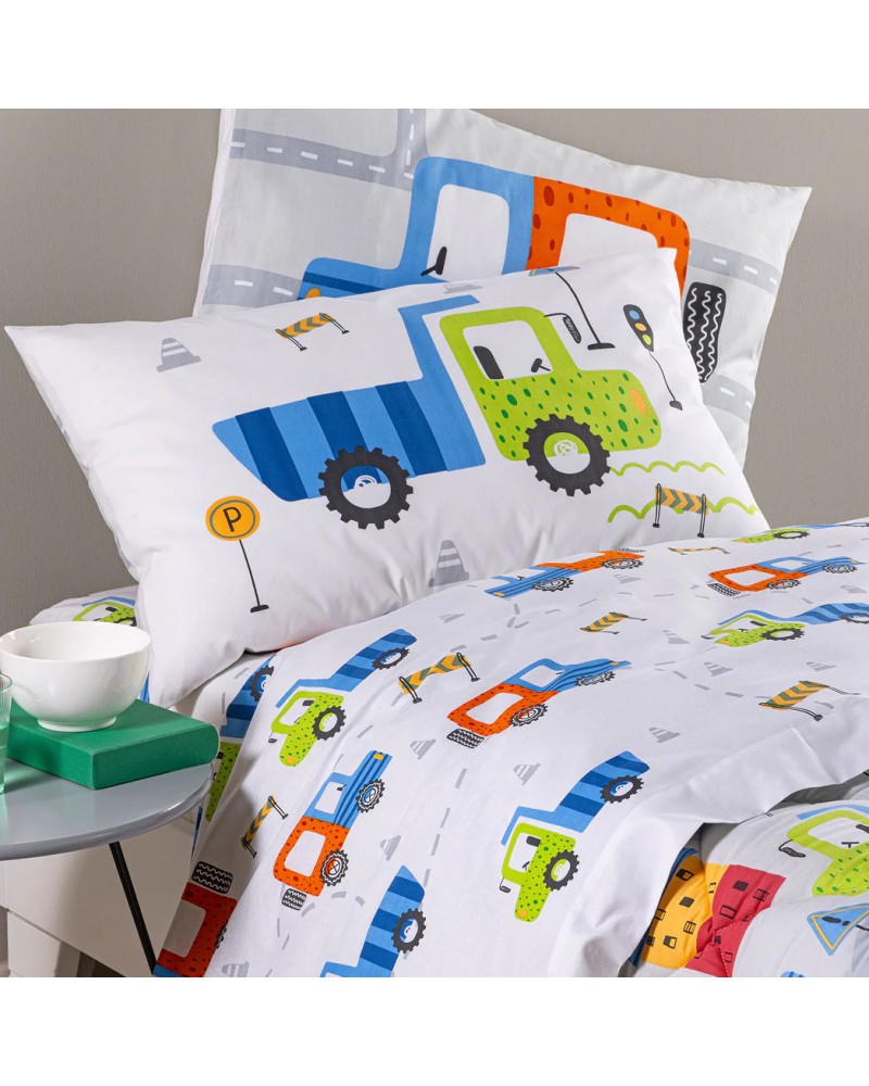 Lenzuola City Car Caleffi Kids Cotone