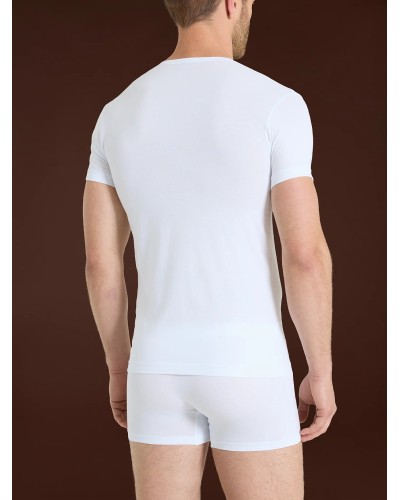 T-Shirt Uomo Ragno 601418 Scollo a V Cotone Bipack Bleu