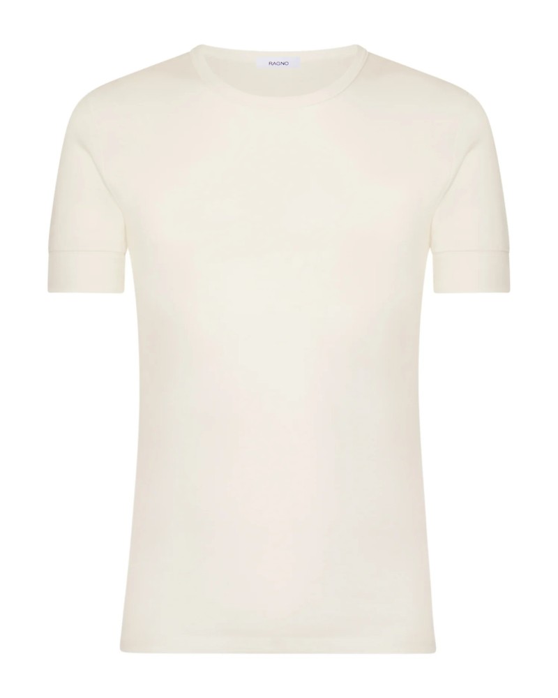 Maglia Ragno 065457 Lana Fuori Cotone Pelle | Girocollo Uomo