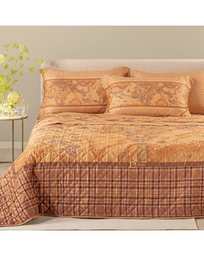 Copriletto Alviero Martini Geo Tartan Matrimoniale | Raso di Cotone