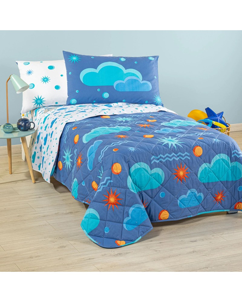 Copriletto Trapuntato Caleffi Kids Magica Notte in Cotone