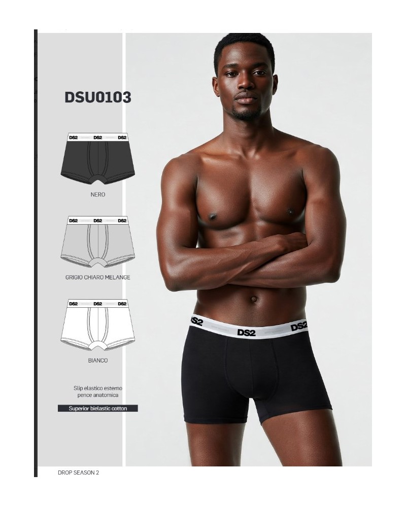 Set 3 Boxer Uomo DS2 Drop Season DSU0103 | Cotone Stretch