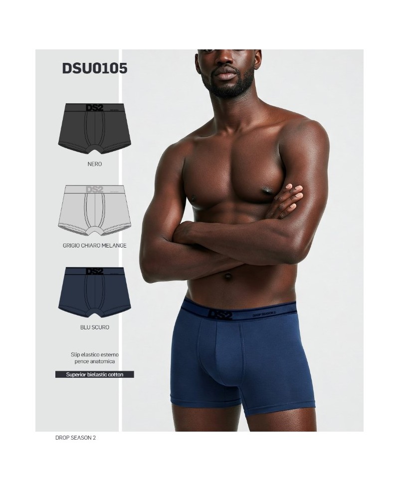 Set 3 Boxer Uomo DSU0105 Drop Season | Cotone Stretch