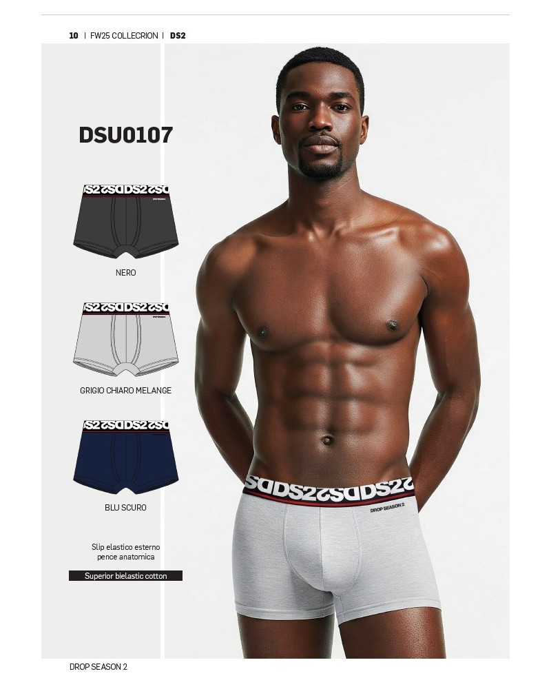Set 3 Boxer Uomo DSU0107 Drop Season | Cotone Stretch