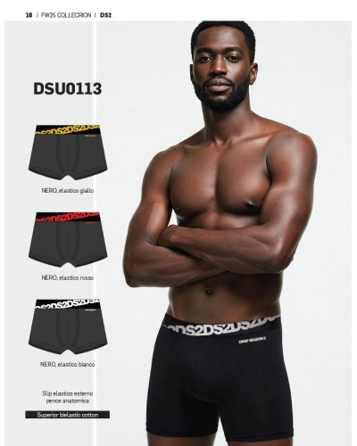 Set 3 Boxer Uomo DSU0113 Drop Season | Pack Total Black