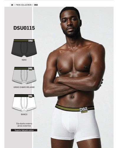 Set 3 Boxer Uomo DSU0115 Drop Season | Bianco Nero Grigio