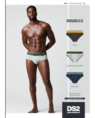Set 3 Slip Uomo DSU0112 Drop Season | Nero Grigio Blu