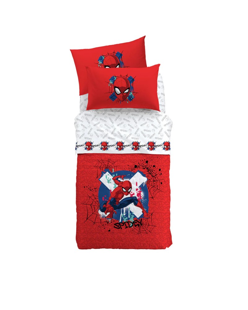 Copriletto Trapuntato Spider-Man Singolo Cotone | Marvel
