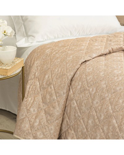 Copriletto Trapuntato Danubio ! Caleffi Matrimoniale Raso Jacquard Dreaming - Eleganza di Lusso