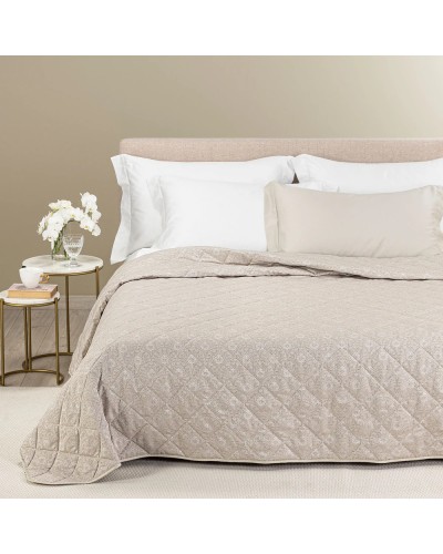 Copriletto Trapuntato Danubio ! Caleffi Matrimoniale Raso Jacquard Dreaming - Eleganza di Lusso