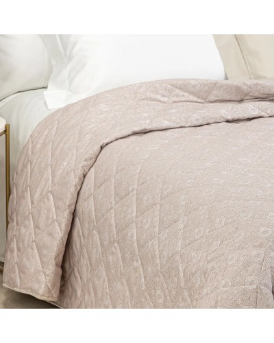 Copriletto Trapuntato Danubio ! Caleffi Matrimoniale Raso Jacquard Dreaming - Eleganza di Lusso