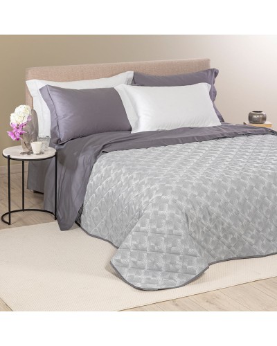 Copriletto Trapuntato Raso Jacquard Texture Matrimoniale